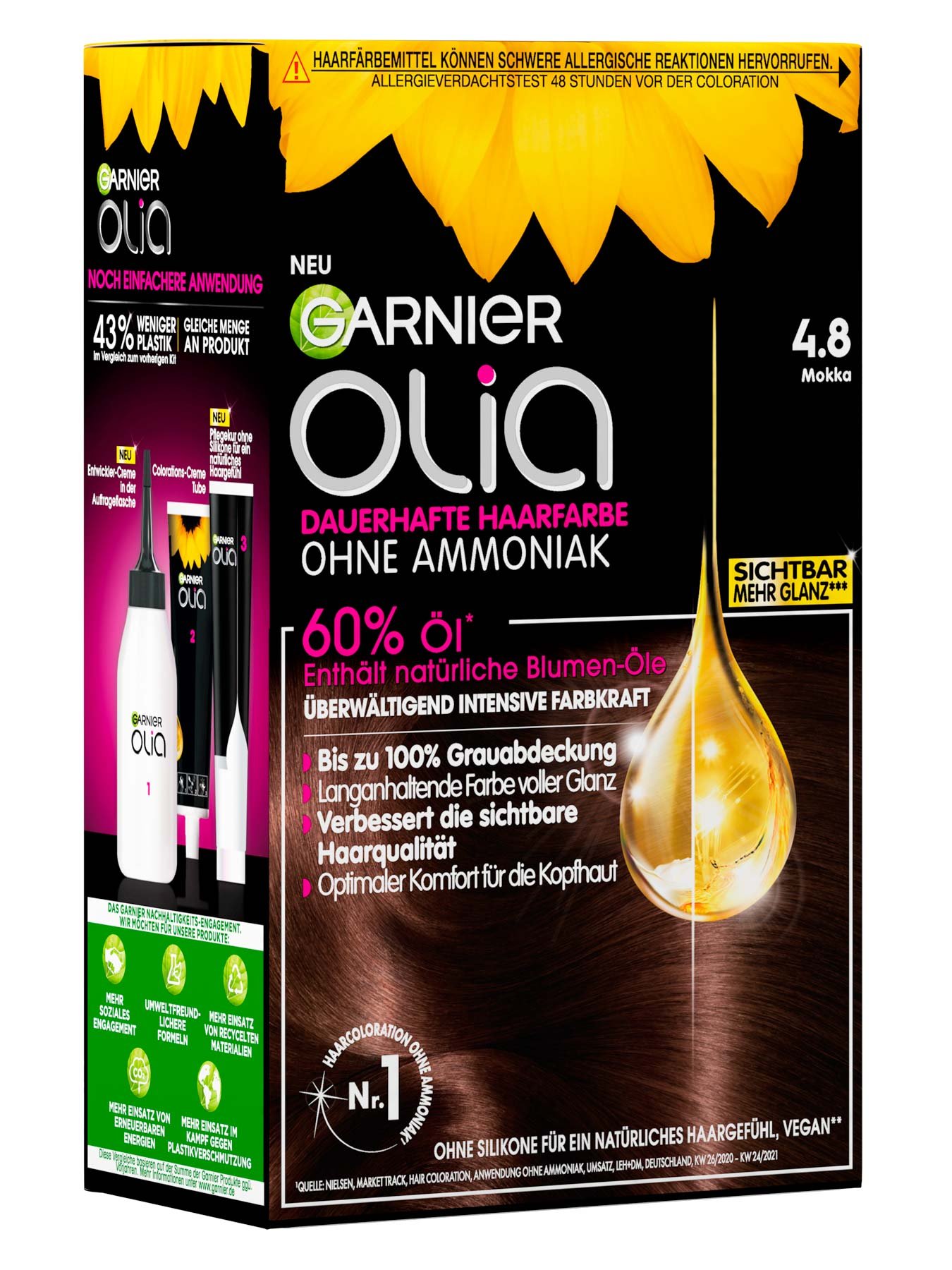 Garnier Olia Nr. 4.8 Mokka - Produktansicht links